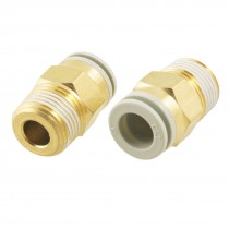 10 Pcs 3 8" PT Male Thread to 10mm Tube Push in Connect Straight Fitting