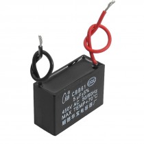 CBB61 Type 5uF AC 450V Rectangle Non Polar Motor Run Capacitor