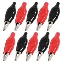 20 Pcs Plastic Boots Coated Metal Alligator Clips 38mm Length