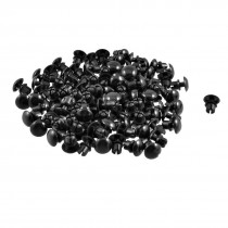 300 Pcs Black Nylon 5.0mm Bottom Dia Push Clips Rivets Fasteners R5045
