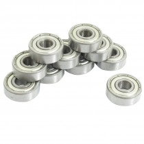 10 Pcs 6mm x 17mm x 6mm Skating Deep Groove Ball Bearings