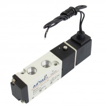 4V110 06 AC 220V 1 8" PT 2 Positions 5 Way Air Solenoid Operated Valve