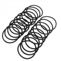 20 Pcs Flexible Rubber O Ring Seal Washer Black 50mm x 3.1mm 