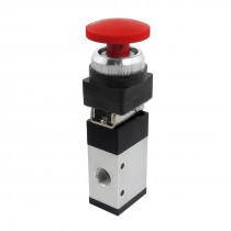 MV322EB 12mm Thread 3/2 Way Latching Red Mushroom Button Air Mechanical Valve
