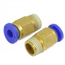 5 Pcs 1/8" Thread 4mm Pneumatic One Touch Push In Joint Fittings