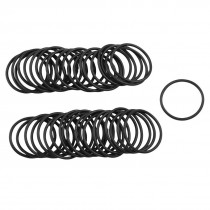 50 x Black 32mm OD 2mm Thickness Nitrile Rubber O-ring Oil Seal Gaskets