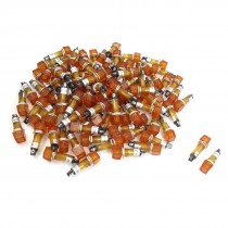 100 x 9.5mm Hole 2 Pins DC 24V Orange Illuminated Pilot Signal Indicator Lamp