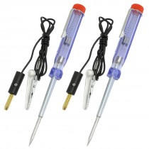 2 Pcs DC 6-24V Circuit Voltage Tester Pen w Aligator Clip