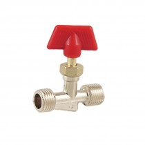 Screw Type Red Handle 1/2" to 1/2" Thread End Gas Valve