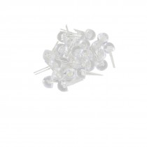 25 Pcs 3.5V White LED 9mm Round Head Light Emitting Diodes