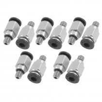 10 Pcs 5mm Male Thread 4mm Push In Joint Pneumatic Connector Quick Fittings