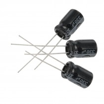10 x 330uF 25V 105C Radial Electrolytic Capacitor 8x12mm