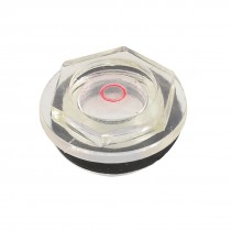 24mm Male Thread Dia Air Compressor Part Oil Level Sight Glass Clear Black