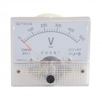 Screw Mounted Plastic Shell AC 0-500V Analog Pointer Voltmeter Panel
