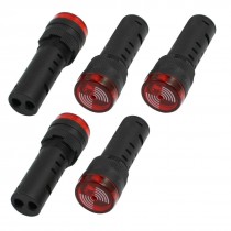 5 Pcs Anticipated Signal Light Red LED Indicator Flashing Buzzer AC 24V