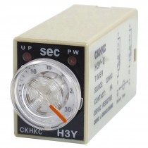 H3Y-2 AC 220V DPDT 0-30 Seconds 30S 8 Pins Power on Time Delay Relay