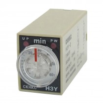 H3Y-2 AC 220V DPDT 0-60 Minutes 60M 8 Pins Power on Time Delay Relay