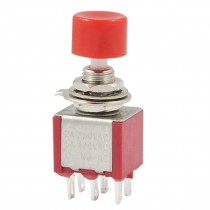 AC 2A/250V 5A/120V 6 Pin DPDT Momentary Push Button Pushbutton Switch 2 NO 2 NC