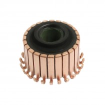 8mm Shaft Diameter 23.2mm OD 24 Tooth Copper Shell Electric Motor Commutator