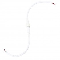 Pair White Plastic Shell LED Strip Male Female 4 Pin Waterproof Connector