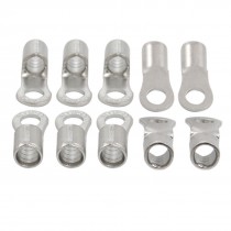 10 Pcs 6 AWG RNB14-6S Type Non Insulated Ring Terminals