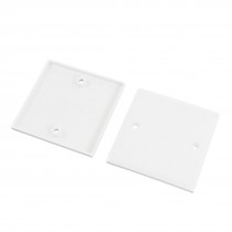 White Plastic Universal Base Box Wall Mount Plate 3.3" x 3.3" x 0.31" 2 Pcs