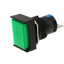 Mini Rectangle Push Button Switch w/NO + NC + C Prongs