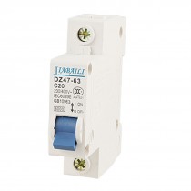 DIN Rail 1 Pole Overload Short Circuit Breaker AC 400V
