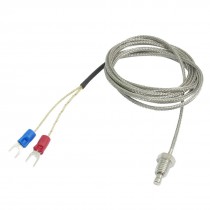 4.9Ft Braid Metal Shield E Type 800 Celsius 8mm Screw Thermocouple Sensor