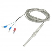 50mm x 5mm 3 Meters 400C Temprature Sensor PT Type Thermocouple Probe