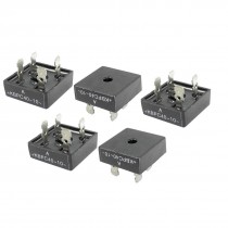 5 Pcs KBPC40-10 Metal Case Half Wave Diode Bridge Rectifier Black