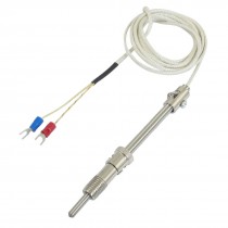K Type 800 Degree 12mm Thread Thermocouple Temperature Measurement Probe 2M