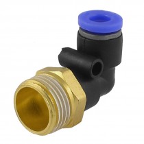 L Shaped 3 8" PT Male Threaded to 6mm Tubing Pneumatic Quick Fitting