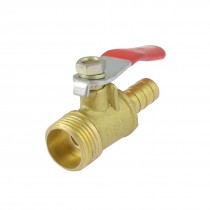 3/8"PT Male Thread to 8mm Barb Hose Lever Handle Brass Ball Valve