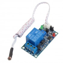 DC 12V Photoelectric Switch Sensor Relay Module 50mmx25mm w 2 Cable