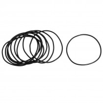 10 Pcs 2.5mm x 72mm Rubber Sealing Oil Filter O Rings Gasket Black