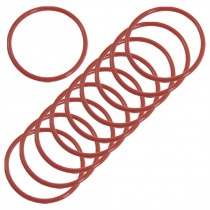 10 Pcs Red Rubber 37mm x 2mm Oil Seal O Rings Gaskets Washers