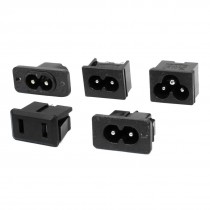 3 Pcs Male Plug IEC320 C8 AC Power Inlet Socket + IEC320 C6 Plug + US Plug