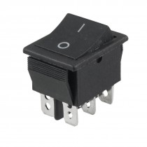 AC 16A/250V 20A/125V DPDT On On Rocker Switch Black