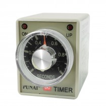 AH3-2 DC 24V 8 Pins DPDT 0-1 Seconds 1Sec Power on Delay Timer Time Relay