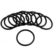 3mm Thickness 38mm External Diameter Rubber Oil Seal O Ring Gasket 10 Pcs