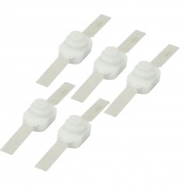 5 Pcs Horizontal 2-Pin Terminals Latching Action Flashlight Push Button Switch