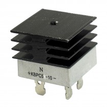 KBPC5-10 5A 1KV Single Phase Bridge Rectifier Half-Wave White w Heatsink