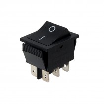 AC 250V 15A 6 Pin DPDT ON/ON I/O 2 Position Snap In Boat Rocker Switch