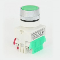 Panel Mounting Green Momentary Push Button Switch AC660V 10A 1NO 1NC DPST
