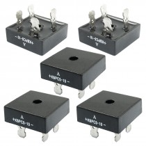5 Pcs KBPC5-10 Metal Case Half Wave Diode Bridge Rectifier Black