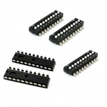 5 Pcs 10 Positions Double Row 20 Pins SMD SMT DIP Switch Black