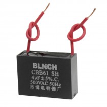 CBB61 Type 4uF AC 500V Polypropylene Film Motor Run Capacitor