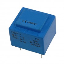 Dual Secondary 1VA Power Encapsulated Transformer Blue Brlzd