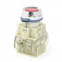 Ui 660V Ith 10A 220V 4.5A NO/NC 4 Terminals Red Momentary Push Button Switch